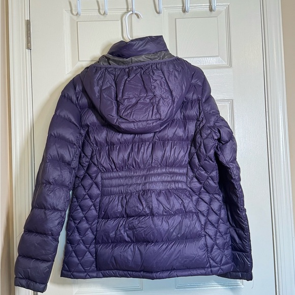 Michael Kors Plum Puffer Jacket with Gold Details - Picture 6 of 13